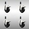 Service Caster 4 Inch 316SS Soft Rubber Swivel 1 Inch Expanding Stem Caster Set Lock Brake SCC-SS316TTLEX20S414-SRS-1-4 - alternate 1